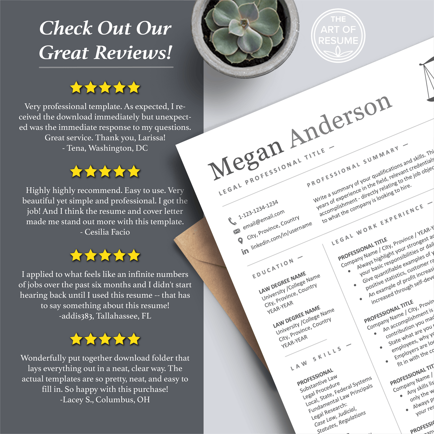 The Art of Resume Templates | Professional Best Legal Law Lawyer Resume CV Templates Online 5-Star Reviews