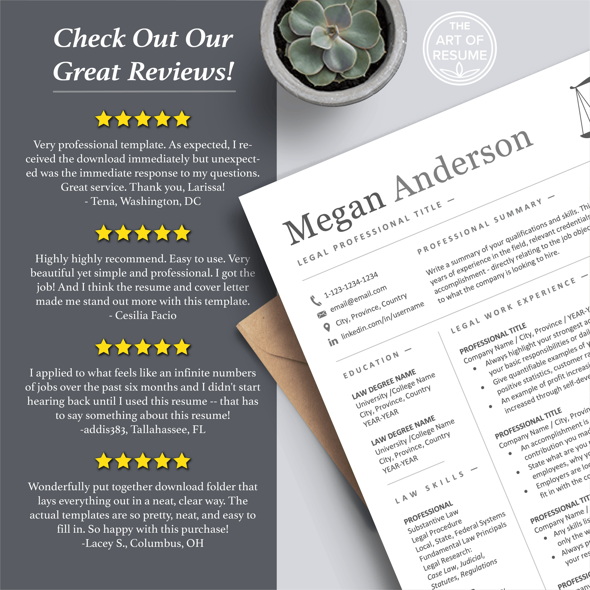 The Art of Resume Templates | Professional Best Legal Law Lawyer Resume CV Templates Online 5-Star Reviews