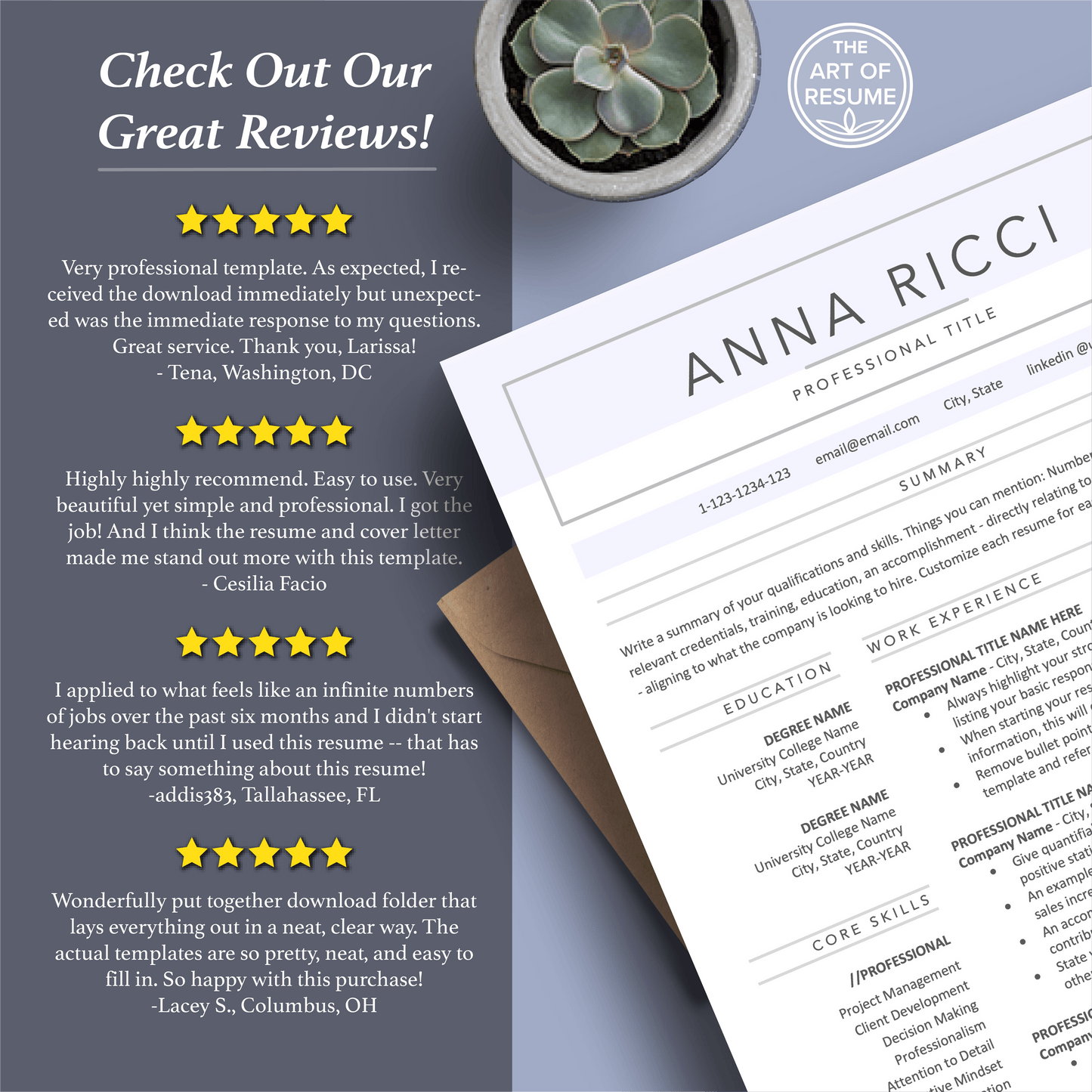 Resume CV Builder Template Bundle | Free Resume Writing Guide - The Art of Resume