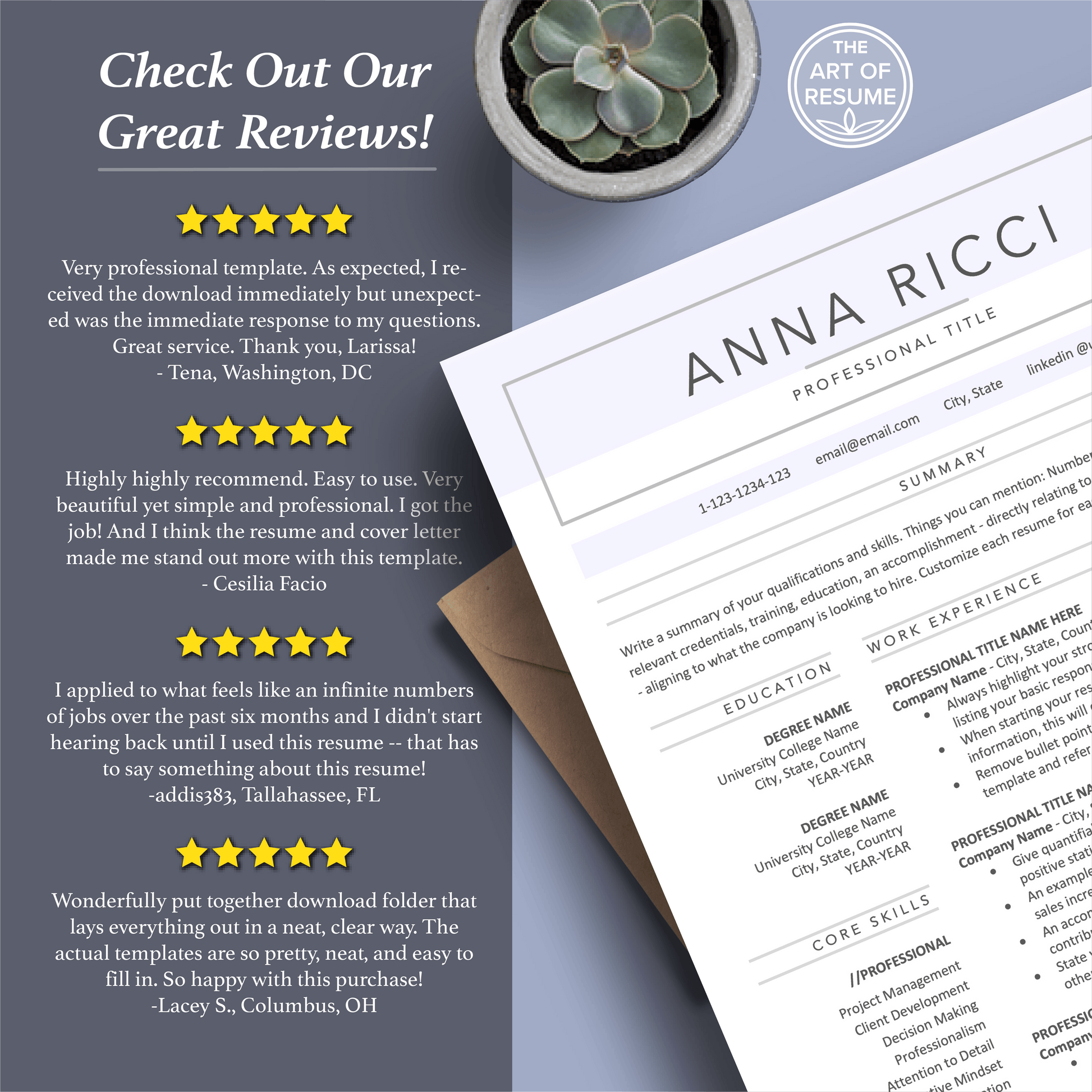 Resume CV Builder Template Bundle | Free Resume Writing Guide - The Art of Resume