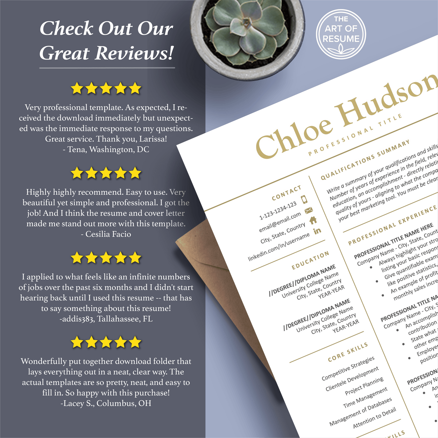 The Art of Resume Templates | Professional Simple Resume CV Templates Online 5-Star Reviews