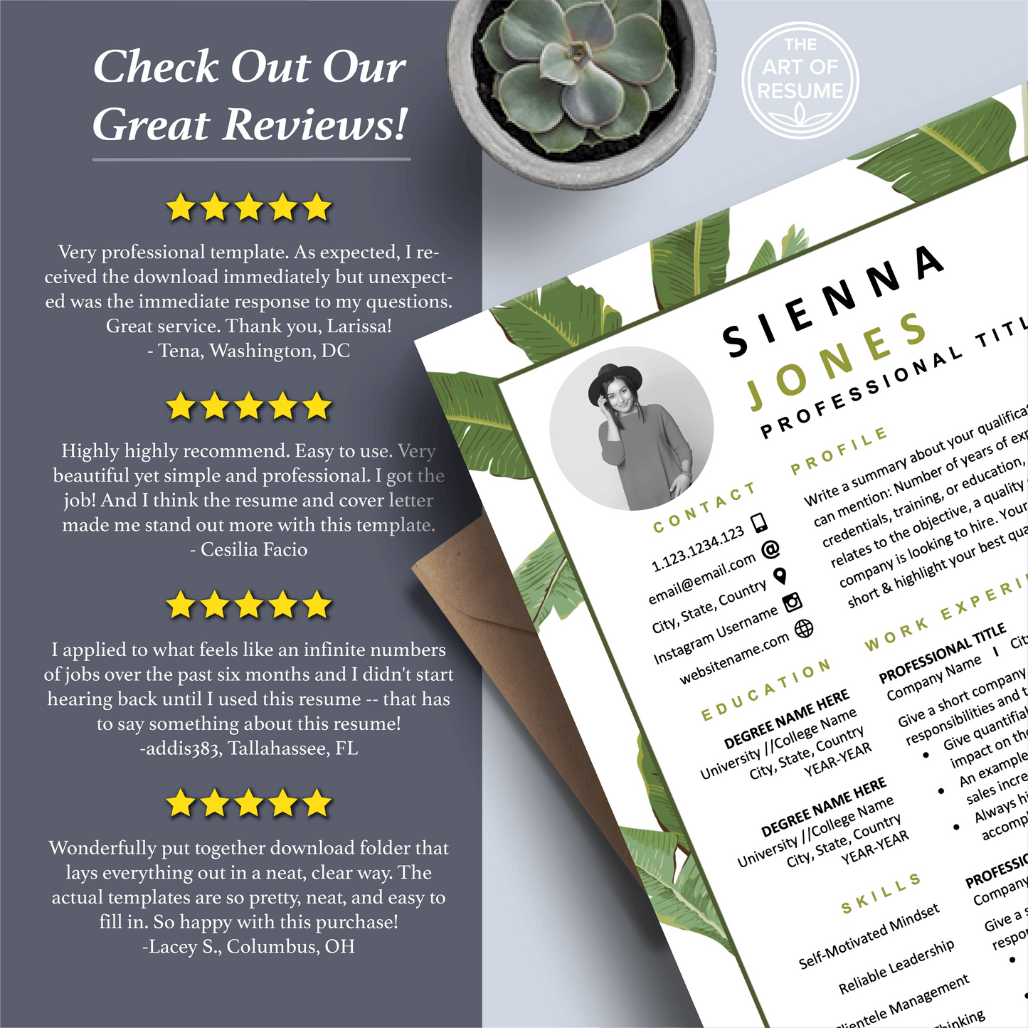 Creative Resume Builder | Resume for Fashion, Art Teacher, Florist, Interior Design - The Art of Resume