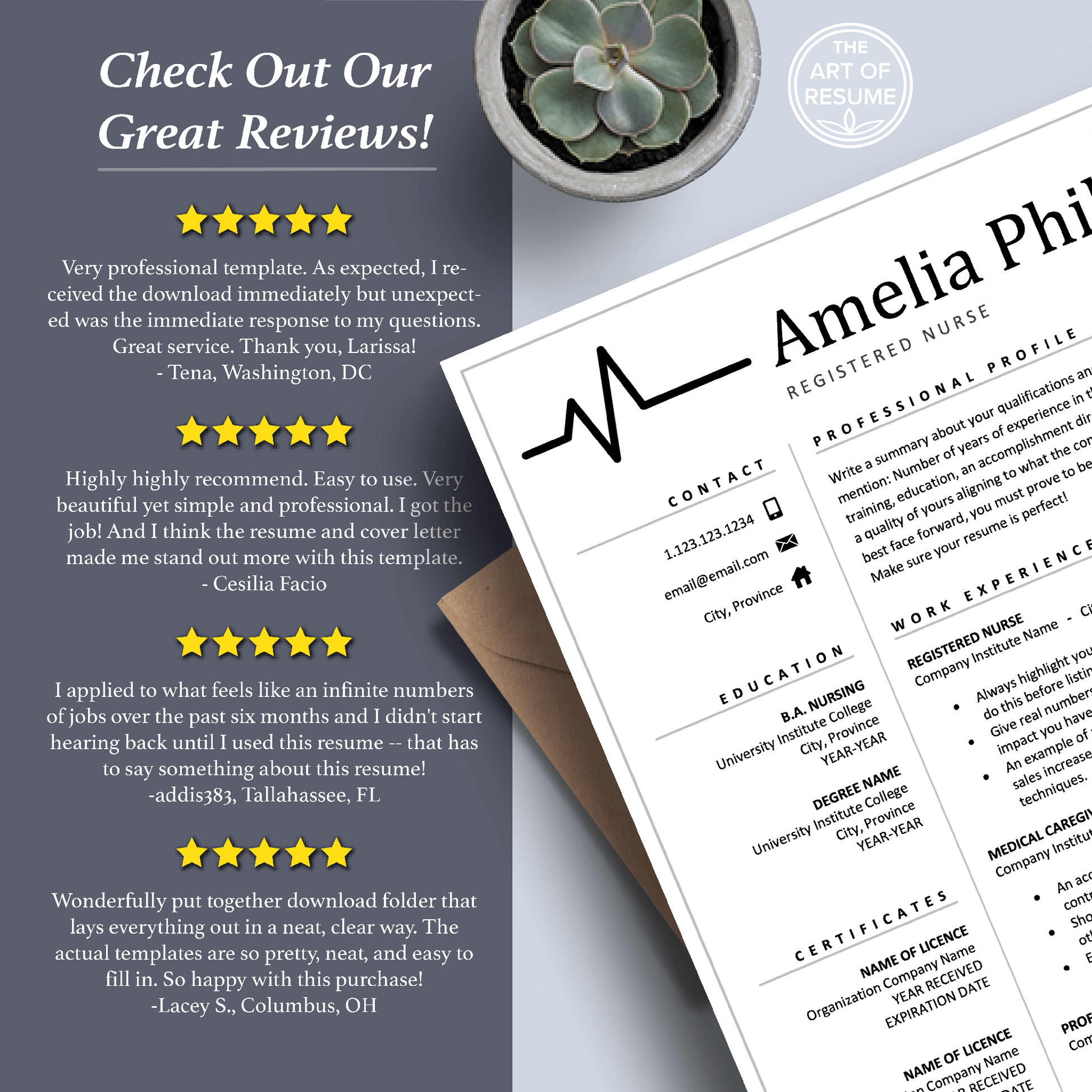 Medical Resume Template | Curriculum Vitae for RN Nurse, Doctor, Physician - The Art of Resume