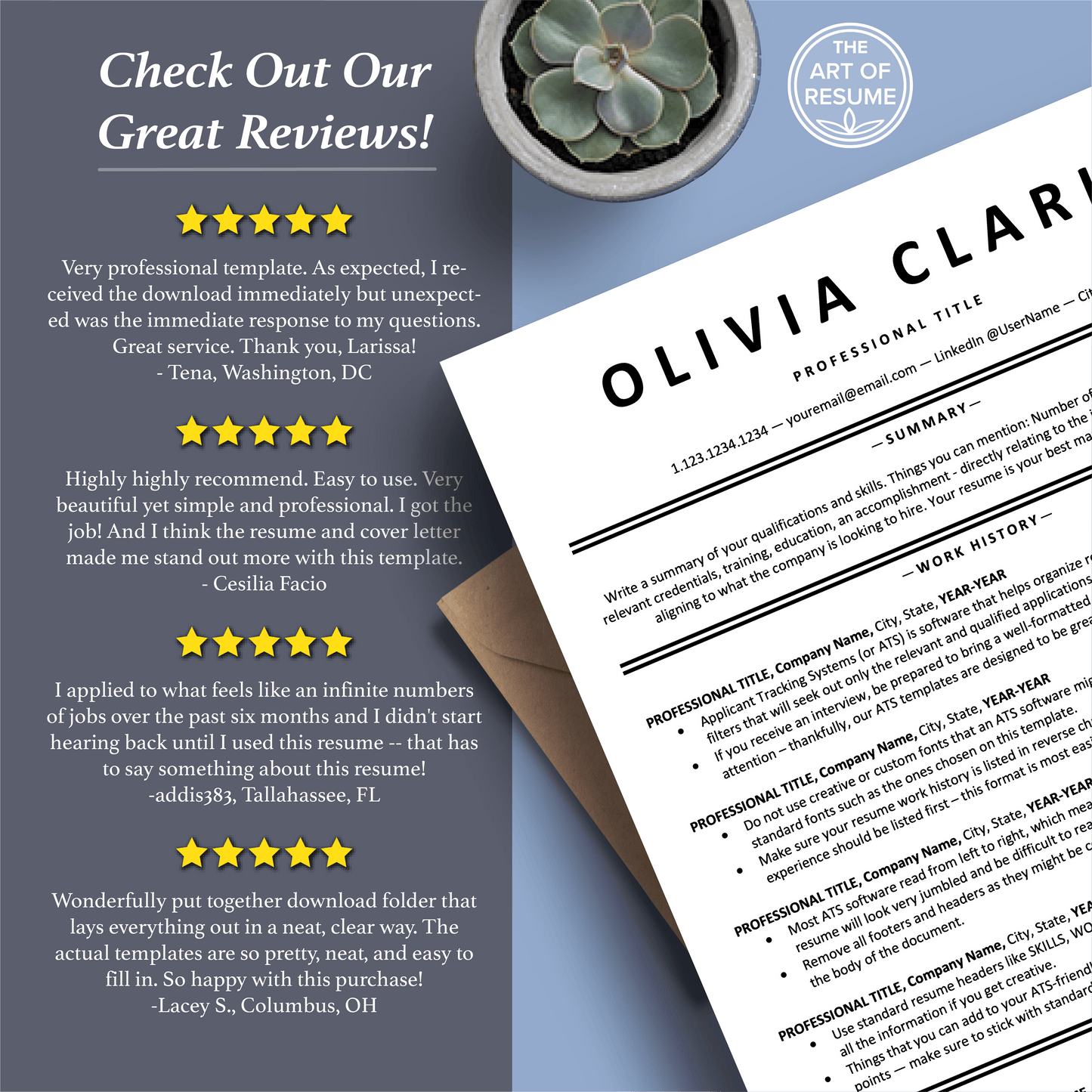 ATS Friendly Resume Template Bundle | Google Docs, Microsoft Word, Apple Pages - The Art of Resume