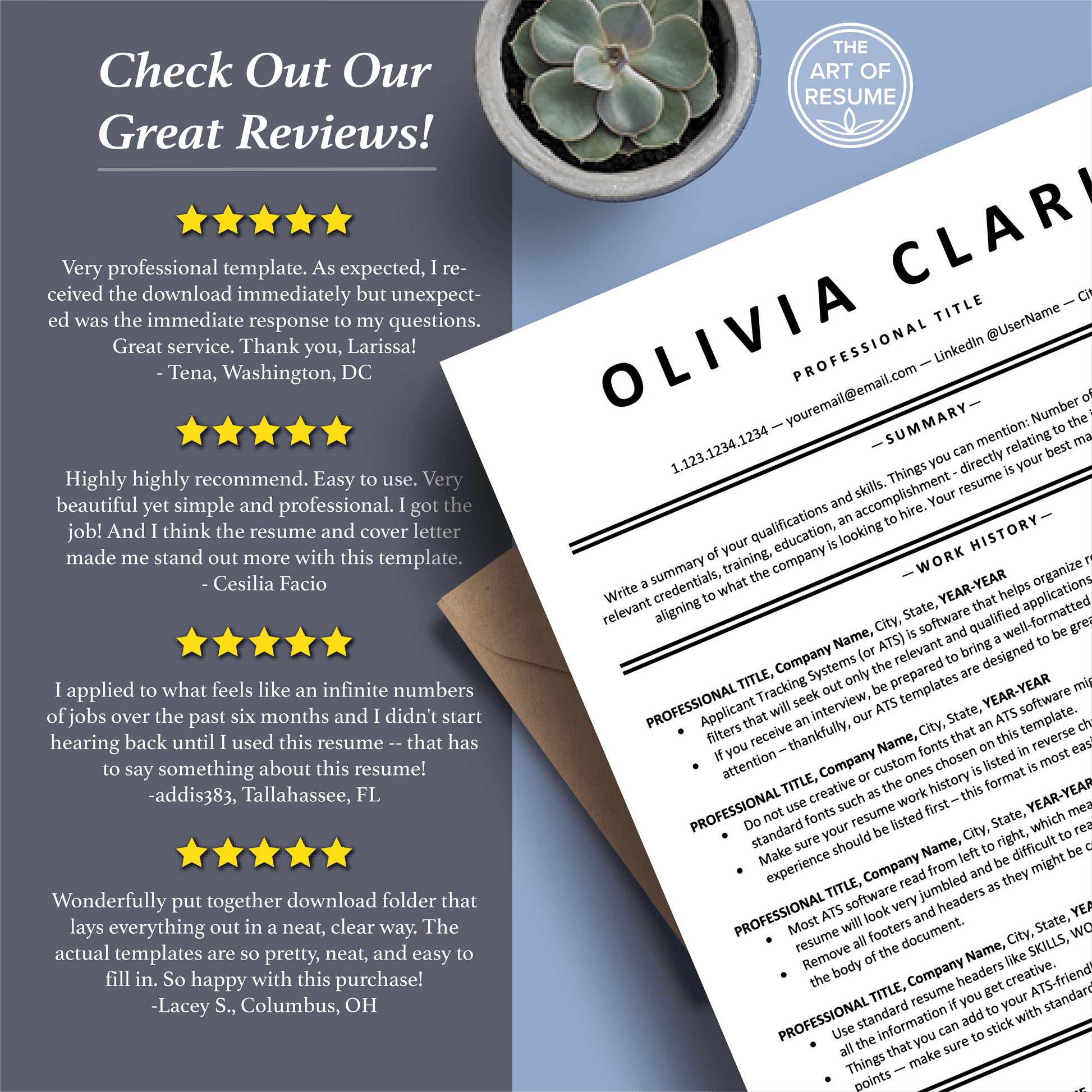ATS Friendly Resume Template Bundle | Google Docs, Microsoft Word, Apple Pages - The Art of Resume