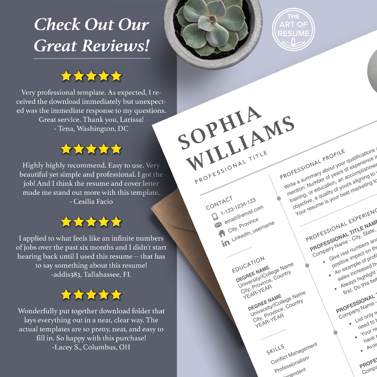 Professional Resume with Photo | Creative Resume Template - The Art of Resume