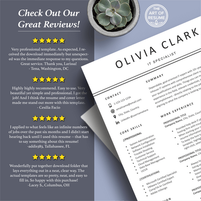 Professional Resume Download | 5-Page Simple CV Design - The Art of Resume