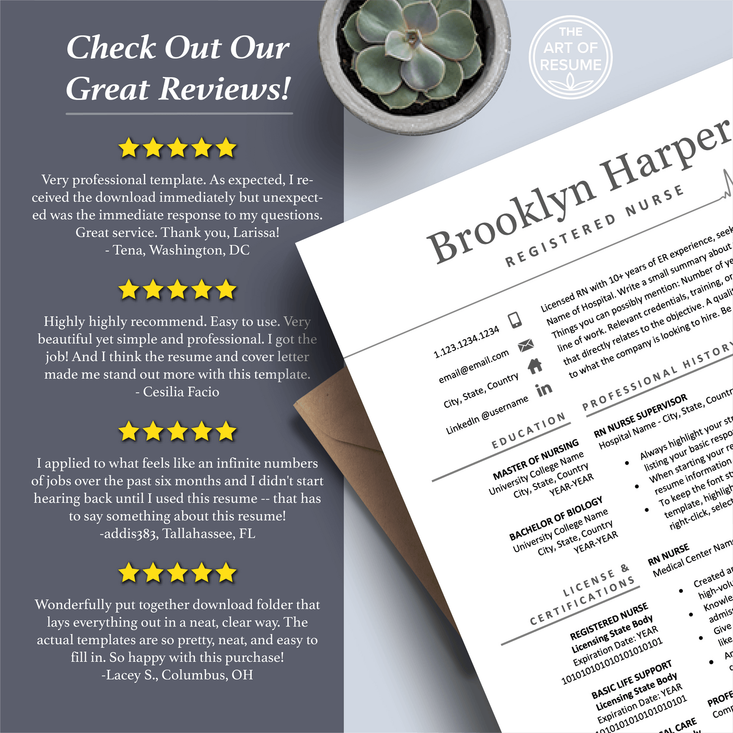 Nurse Resume Designs | Medical CV | Physician Cover Letter - The Art of Resume