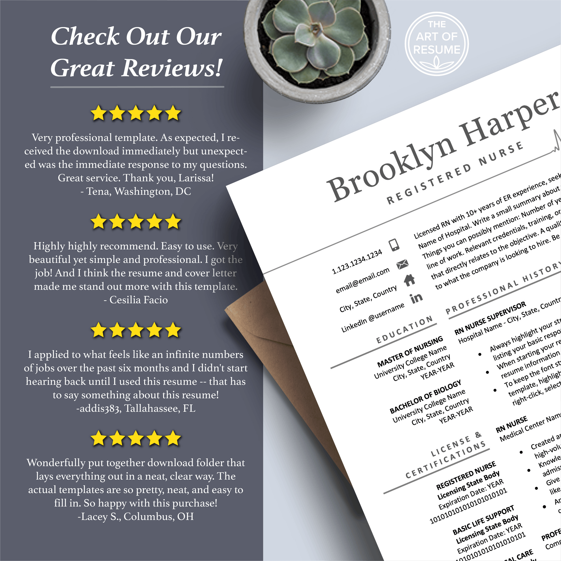 Nurse Resume Designs | Medical CV | Physician Cover Letter - The Art of Resume