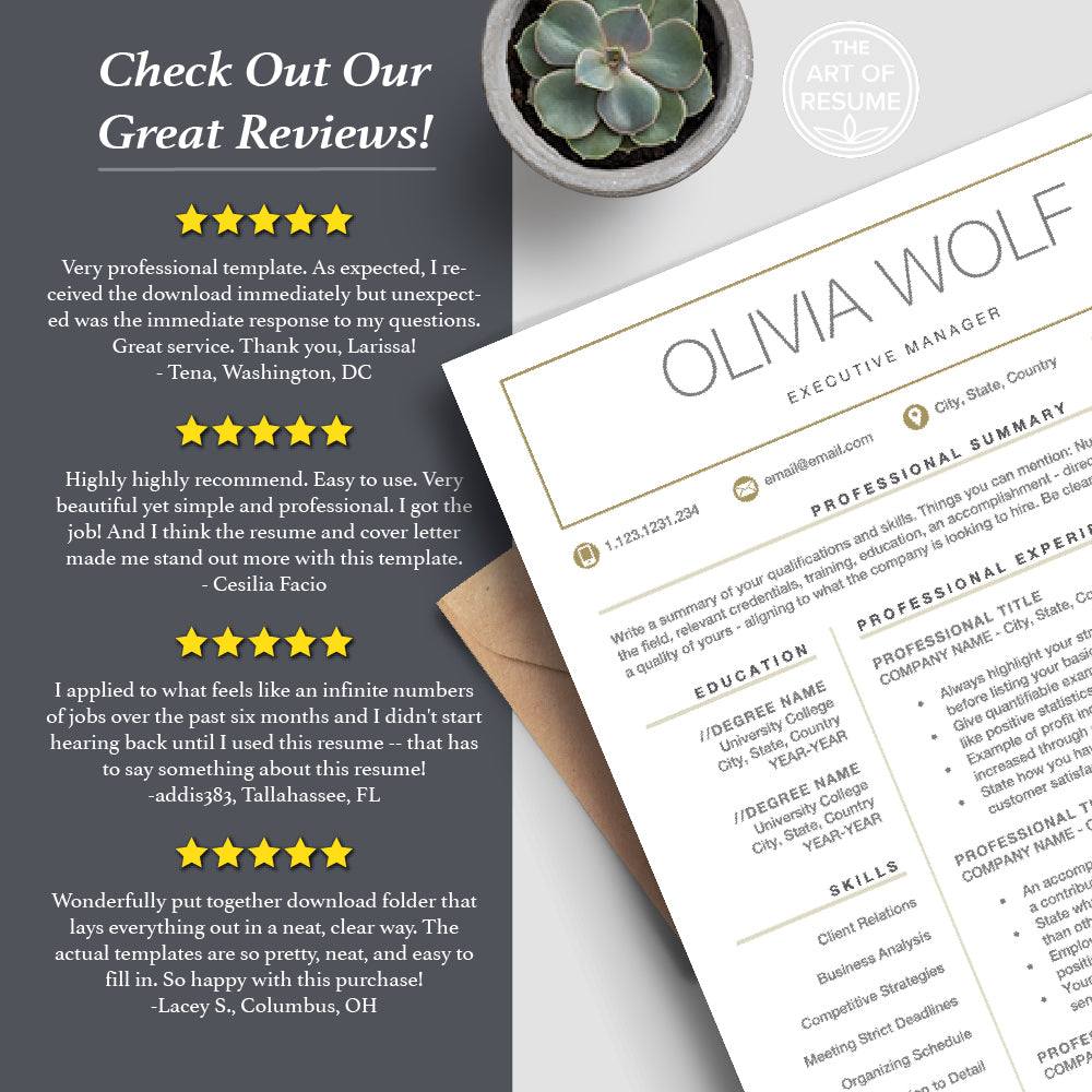 The Art of Resume Templates | Professional Best Resume CV Templates Online 5-Star Reviews