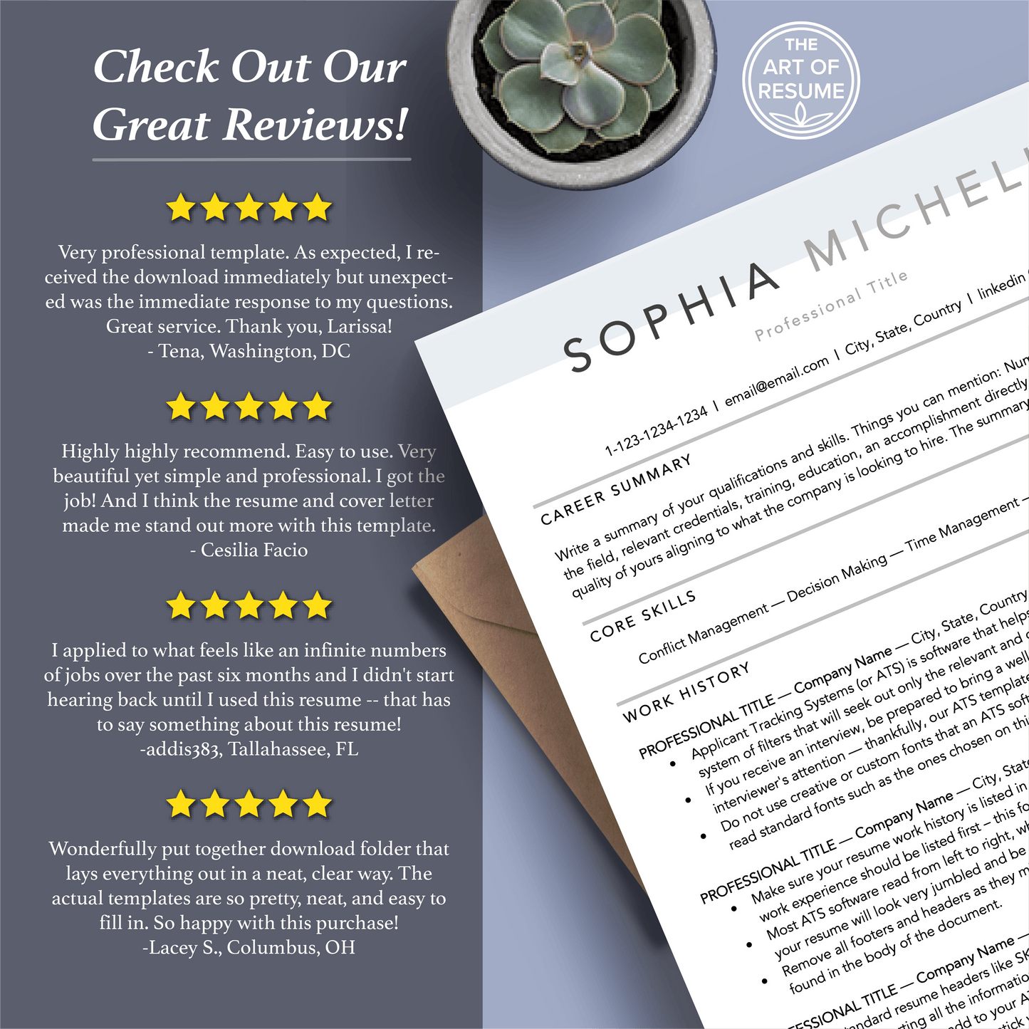 The Art of Resume Templates | Professional Simple Resume CV Templates Online 5-Star Reviews