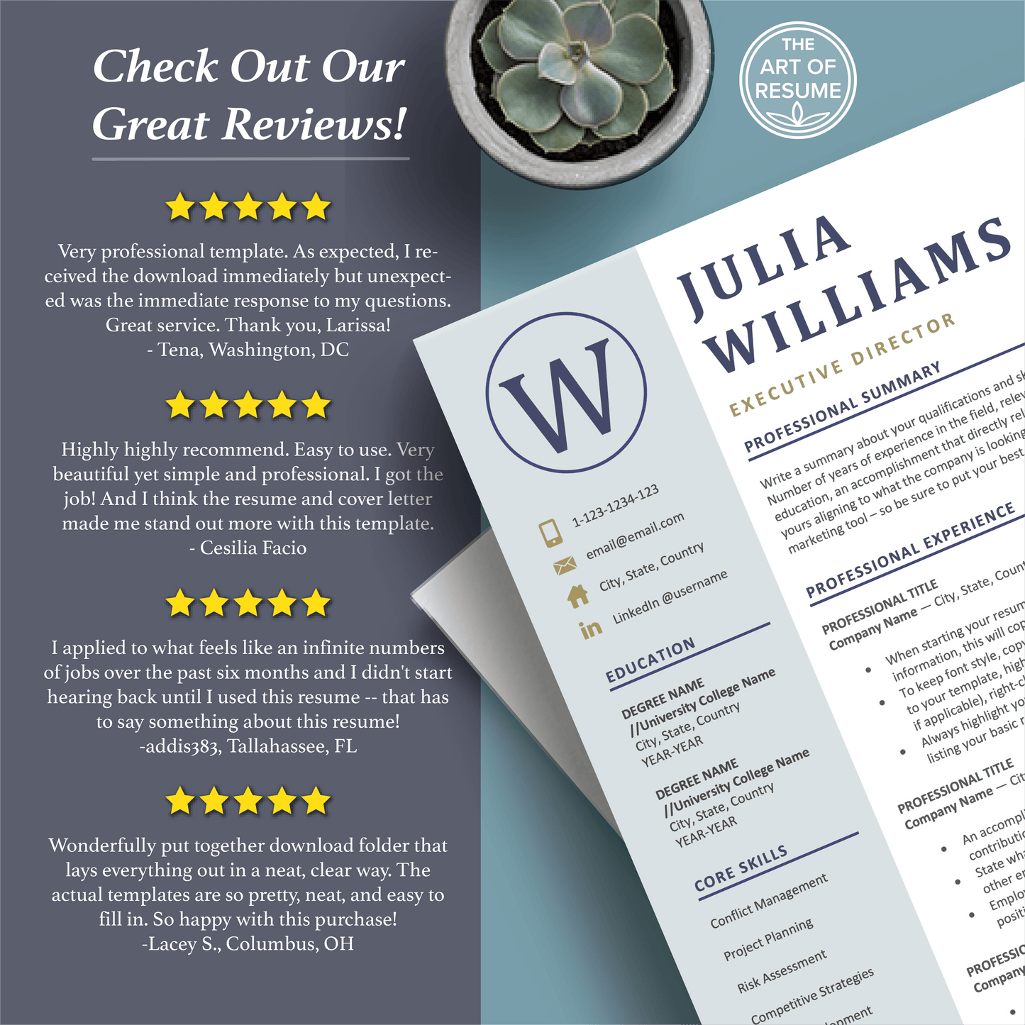 The Art of Resume Templates | Professional Resume CV Templates Online 5-Star Reviews