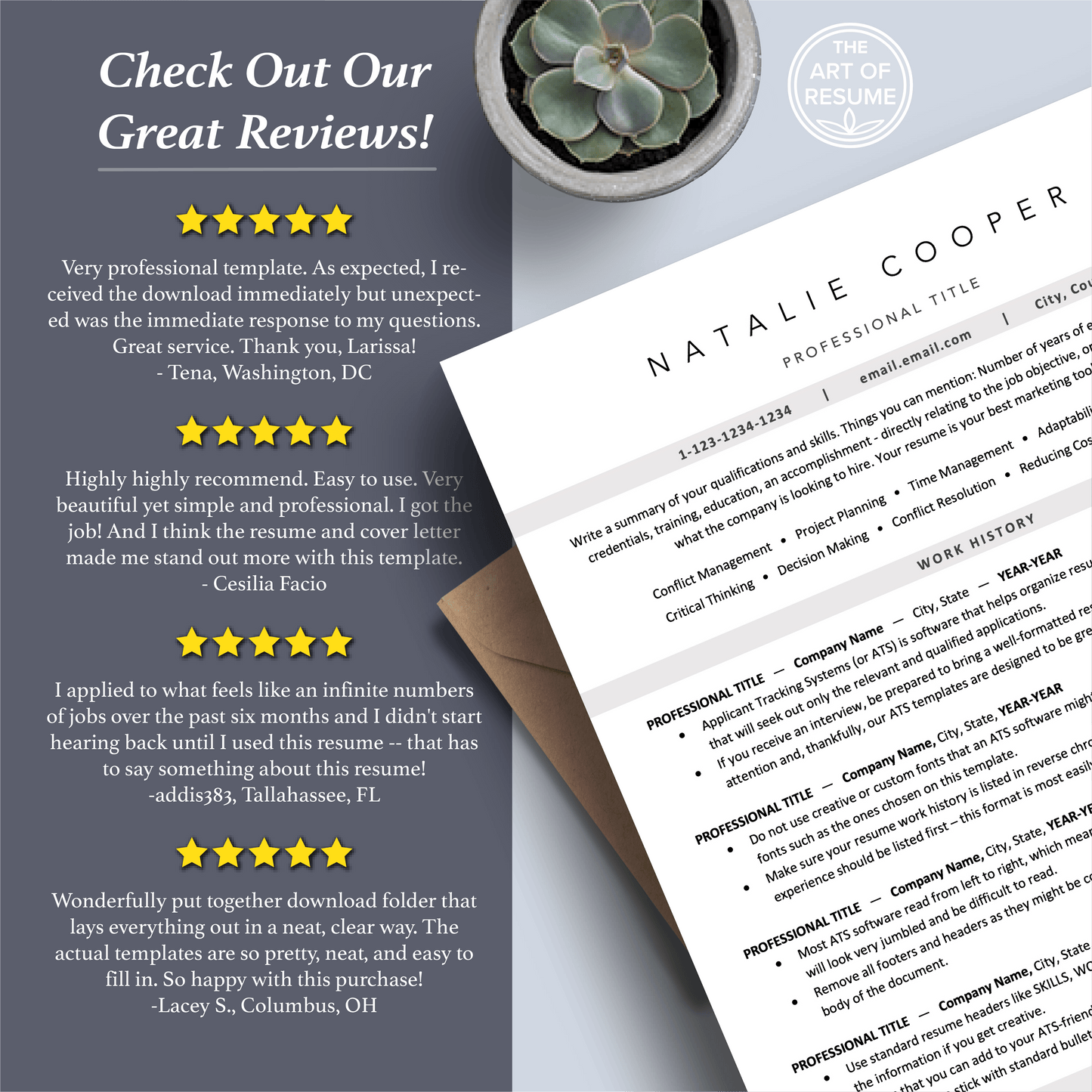 ATS-Formatted Resume Template | ATS Curriculum Vitae | CV Templates - The Art of Resume