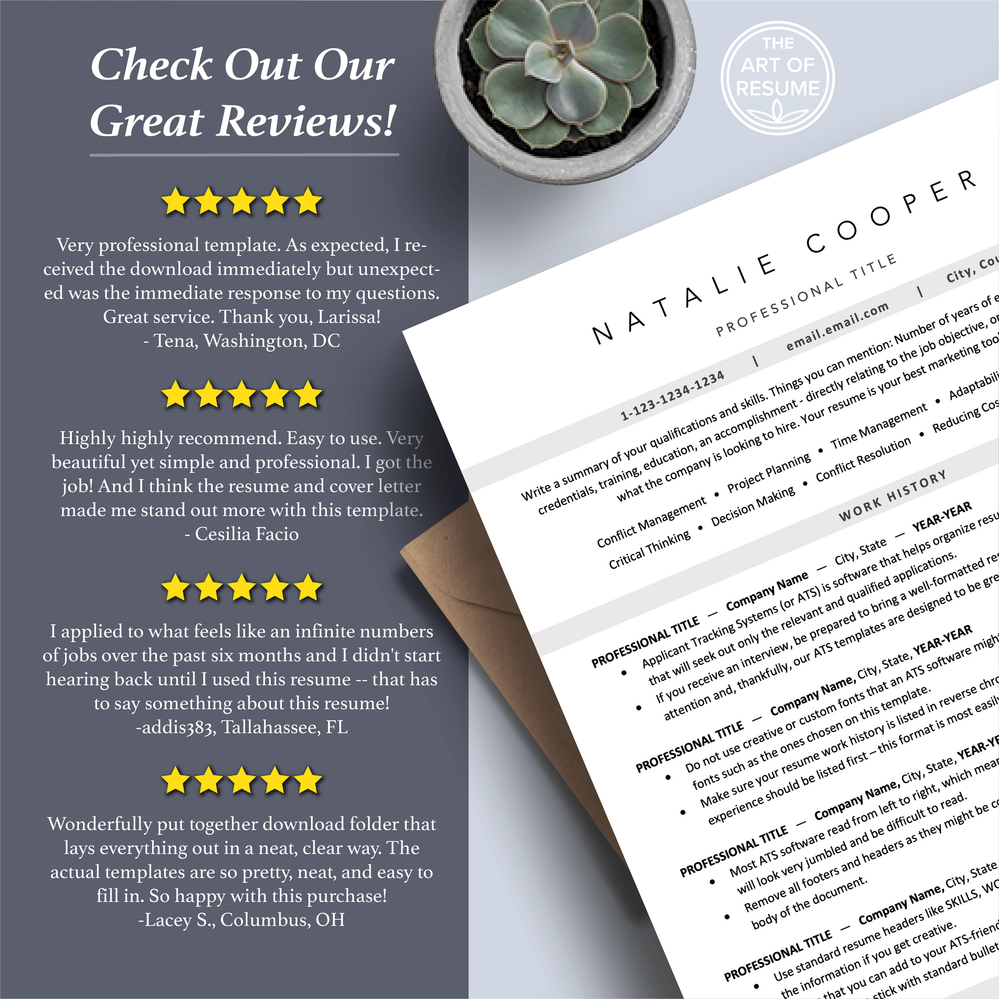 ATS-Formatted Resume Template | ATS Curriculum Vitae | CV Templates - The Art of Resume