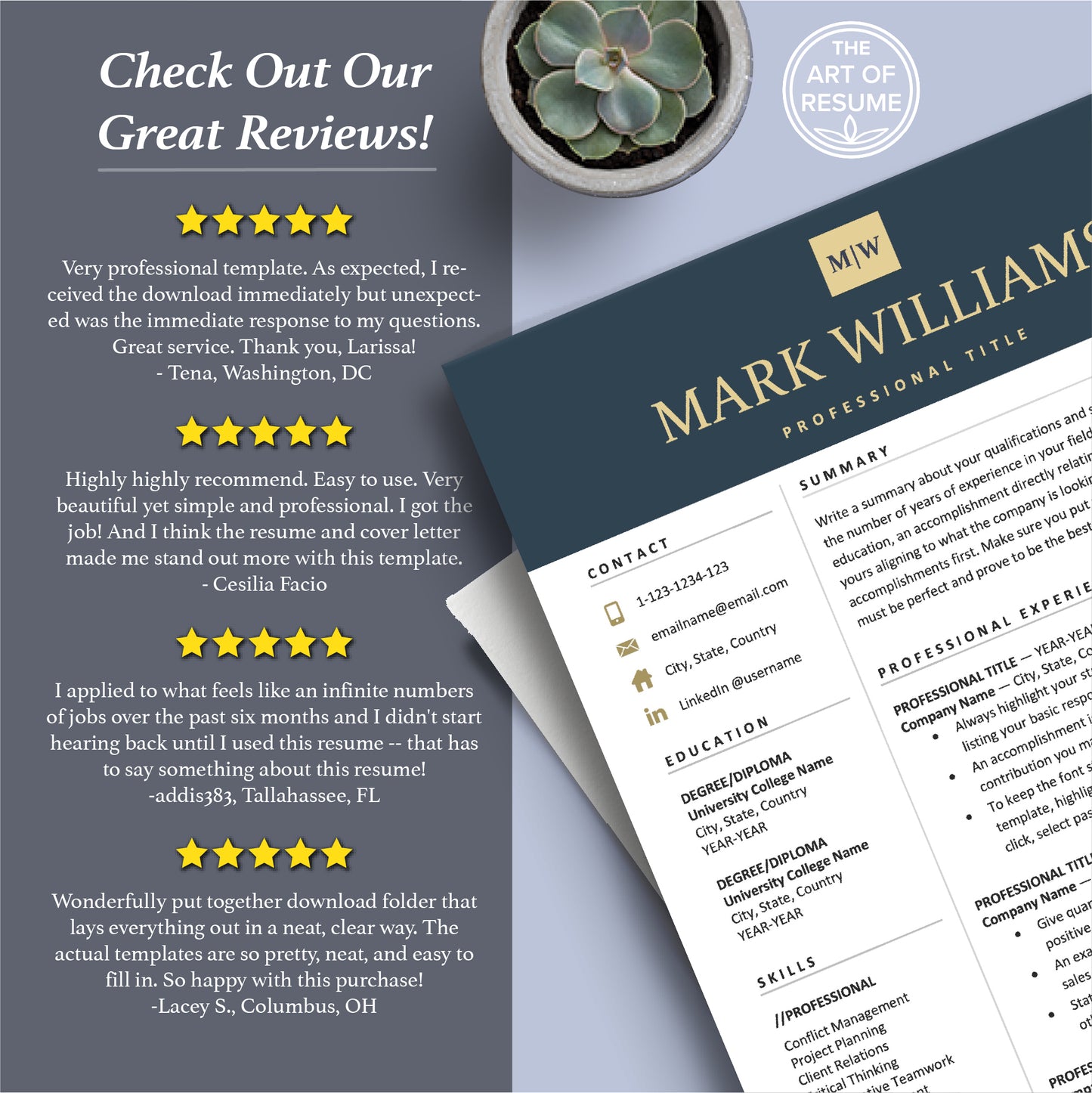 The Art of Resume Templates | Professional Professional Modern Resume CV Templates Online 5-Star Reviews