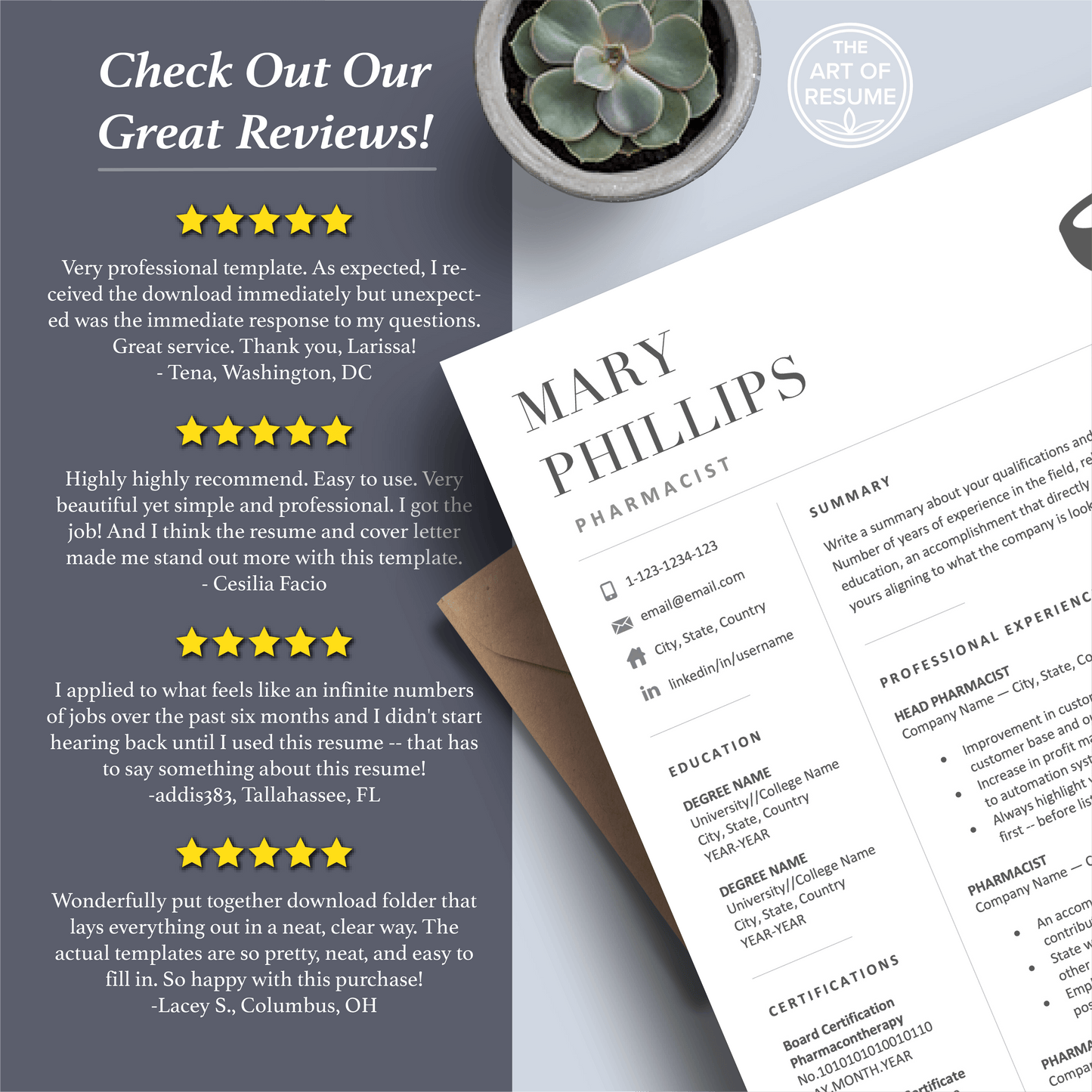 Pharmacist Resume | Pharmacy CV | Medical Resume - The Art of Resume