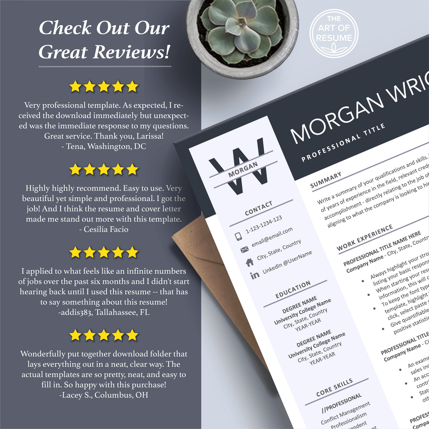 The Art of Resume Templates | Professional Simple Resume CV Templates Online 5-Star Reviews