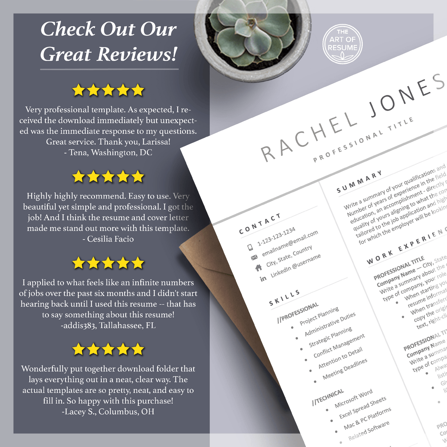 Simple Resume Template | Professional Resume for Any Career - Student CV - The Art of Resume