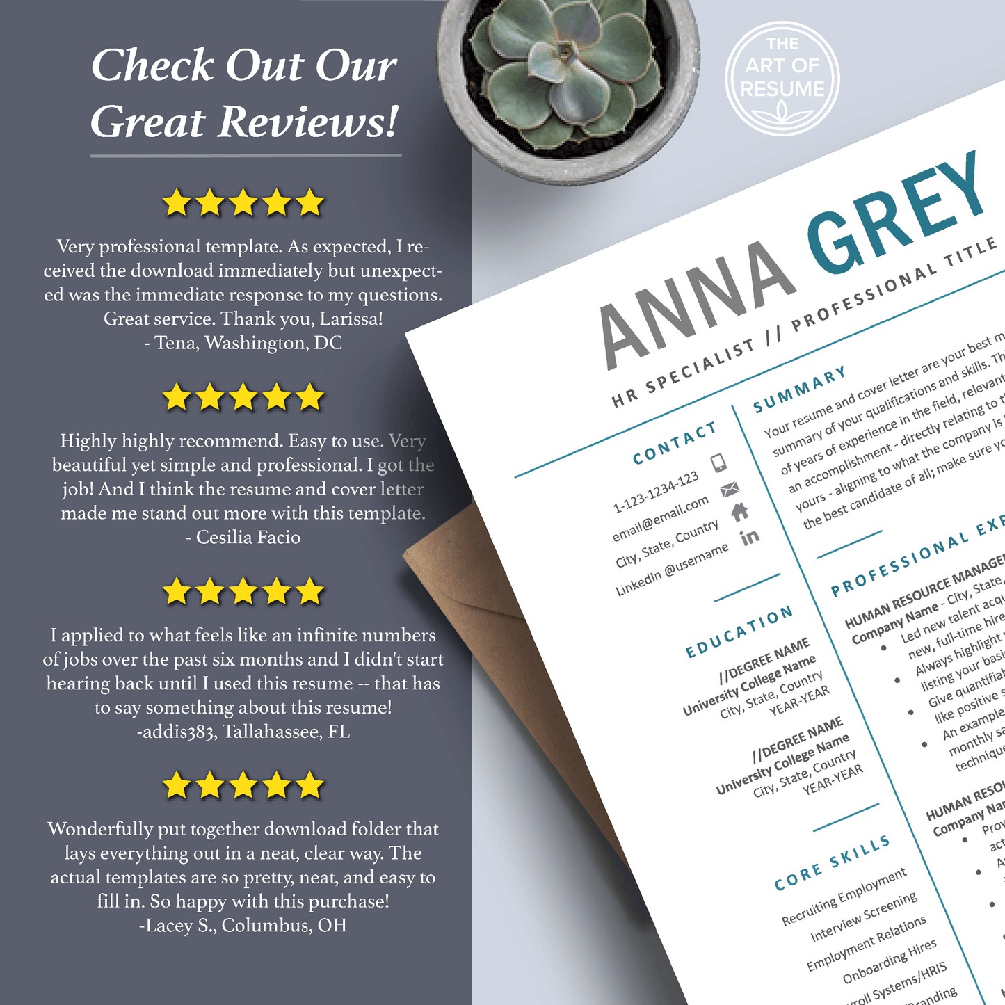 Professional Resume Bundle | HR Resume CV Format - The Art of Resume