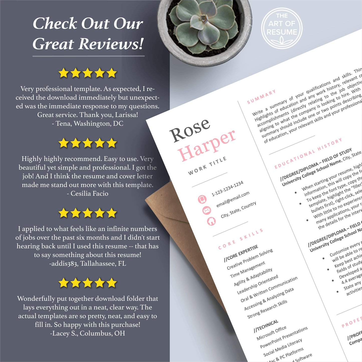 The Art of Resume Templates | Student Graduate Resume CV Templates Online 5-Star Reviews