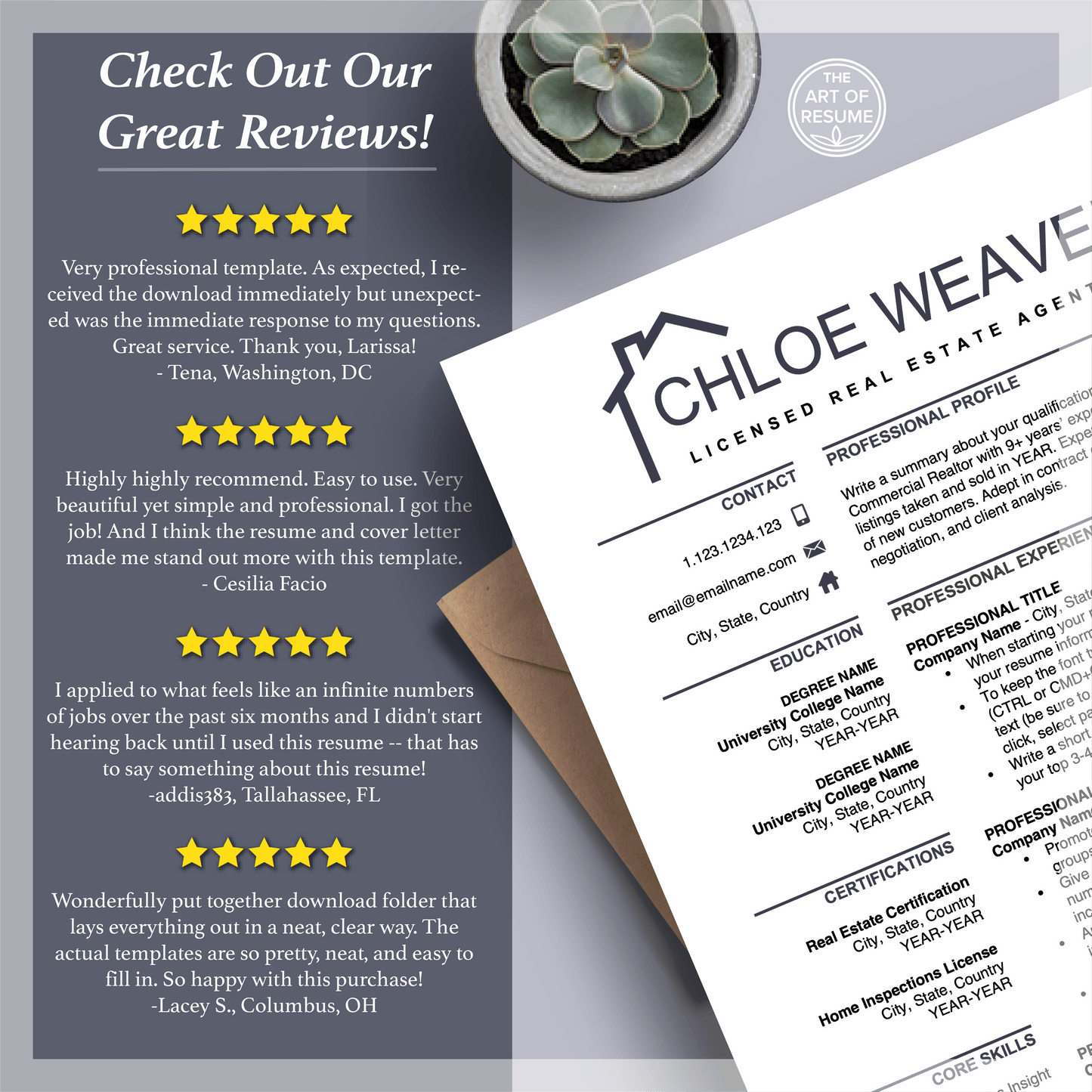 Real Estate Agent Resume | Realtor CV Resumes | Free Cover Letter - The Art of Resume