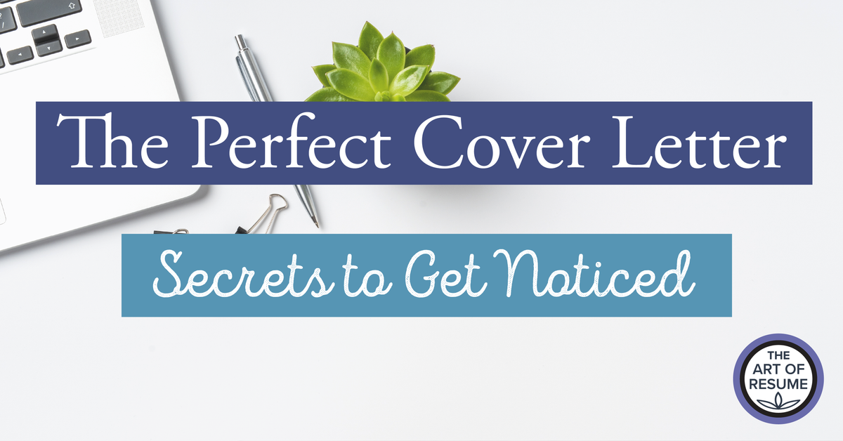 How to Write the Perfect Cover Letter (Template Examples) – The Art of ...