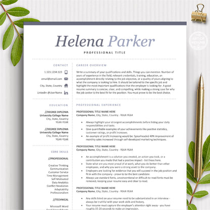 The Art of Resume Templates | Modern Professional Resume CV Design Template Bundle Executive