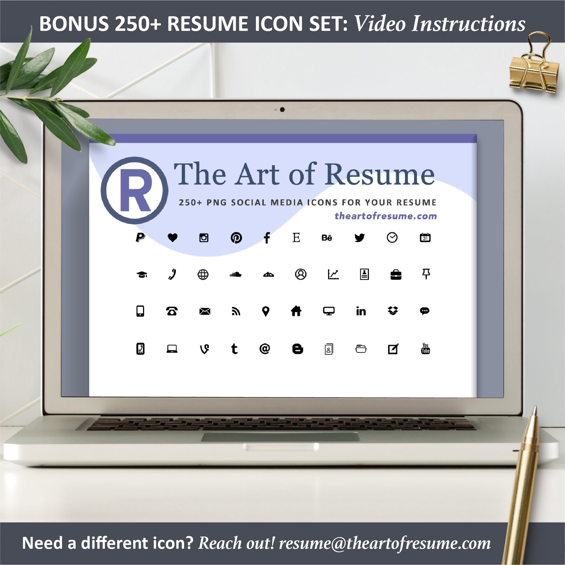 The Art of Resume Templates |  Bonus 250 Free  Resume CV Icons, Images PNG
