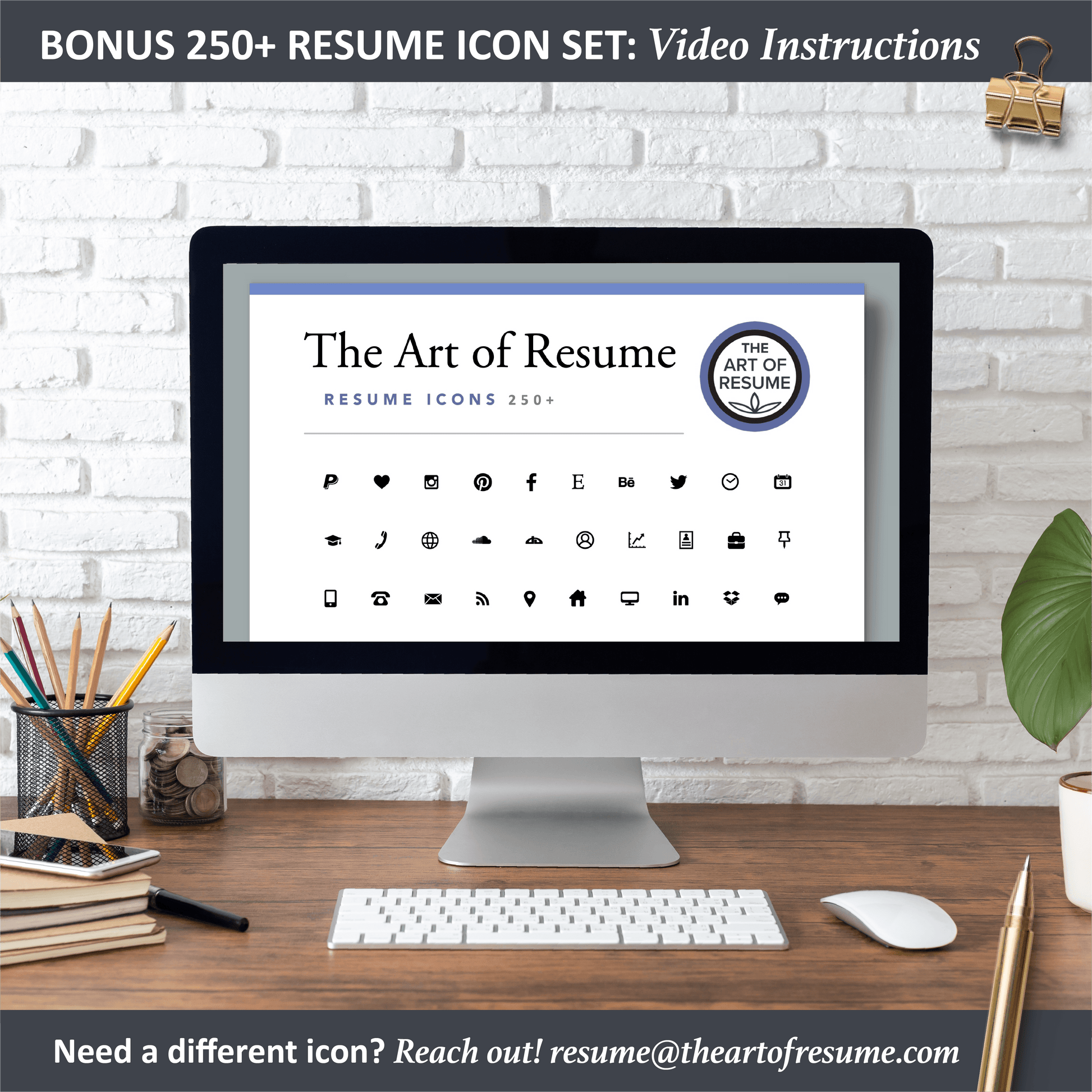 The Art of Resume Templates |  Bonus 250+ Free Professional Resume CV Icons, Images PNG