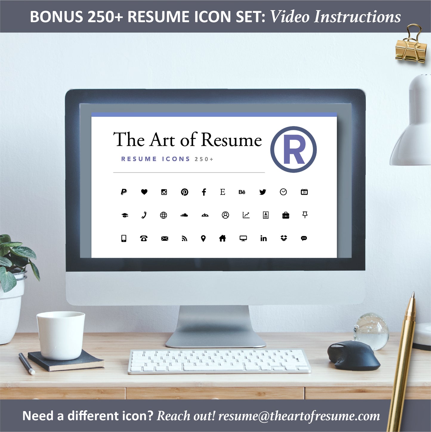 The Art of Resume Templates |  Bonus 250 Free Professional Resume CV Icons, Images PNG