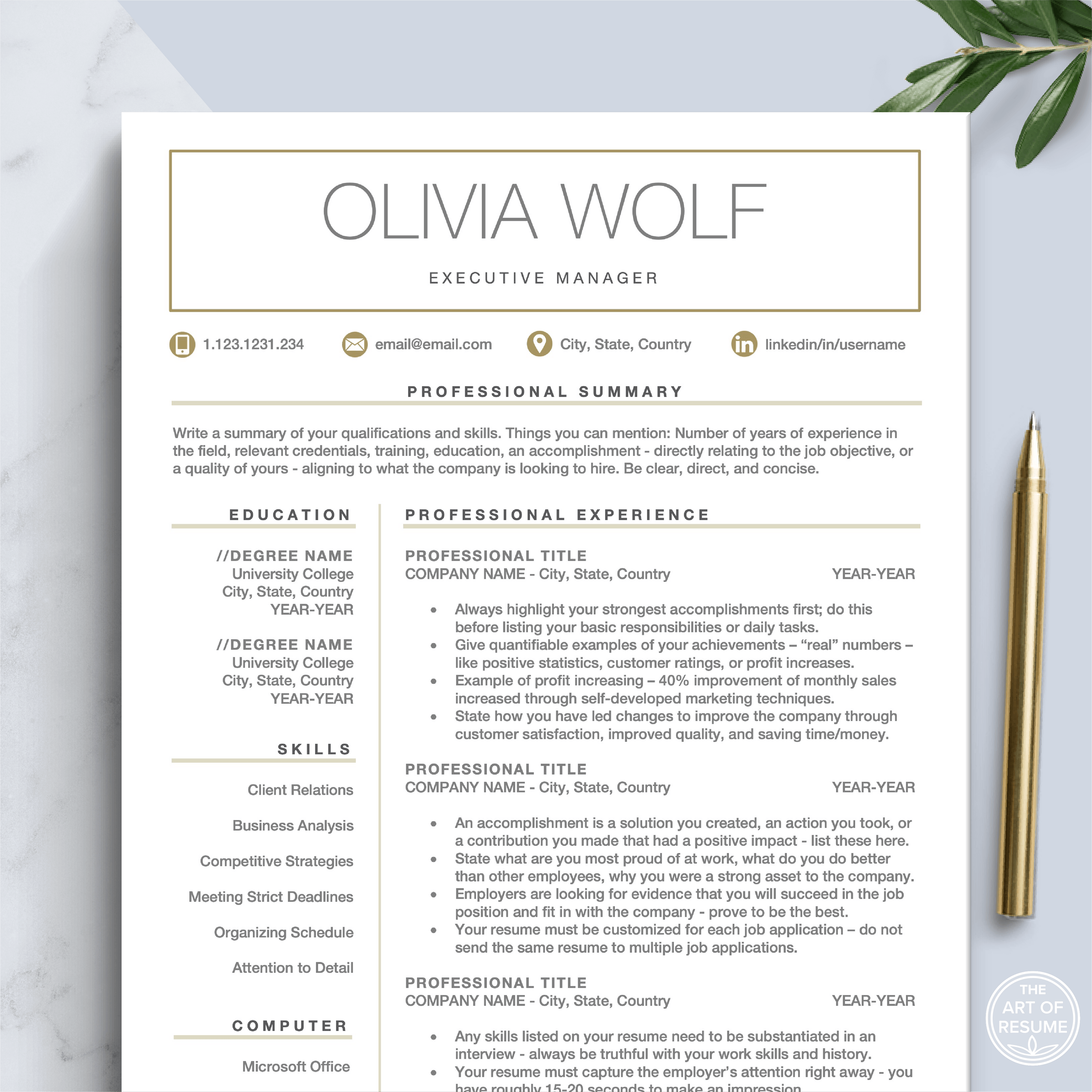 The Art of Resume Template Design | Simple Resume Design