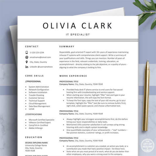Professional Resume Download | 5-Page Simple CV Design