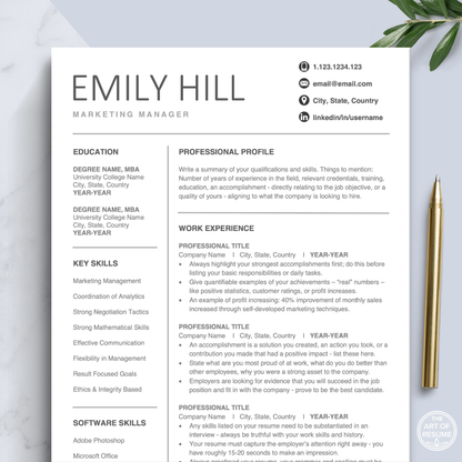 The Art of Resume CV Template Builder Bundle with FREE guide, The Art of Resume Writing