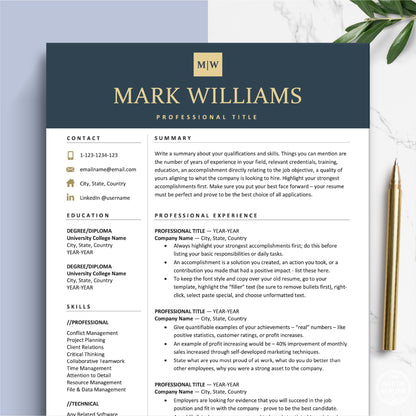 The Art of Resume Templates | Professional Modern Resume CV Design Template Bundle
