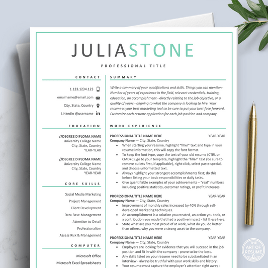 Professional Resume Templates | Free Resume Designs Included (Simple)