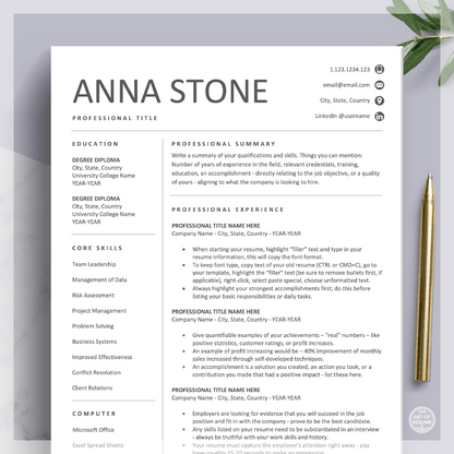 Simple Resume Design Builder | FREE Resume Writing Guide - The Art of Resume