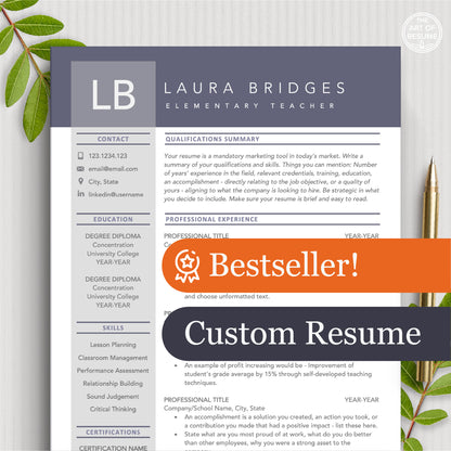 Professional Resume | Teacher Resume Templates | Free Resume Writing Guide - The Art of Resume