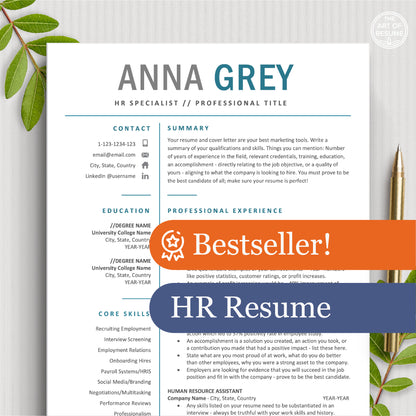The Art of Resume Template Designs | Professional Resume Template Bundle Free Download for Human Resource Project Manager
