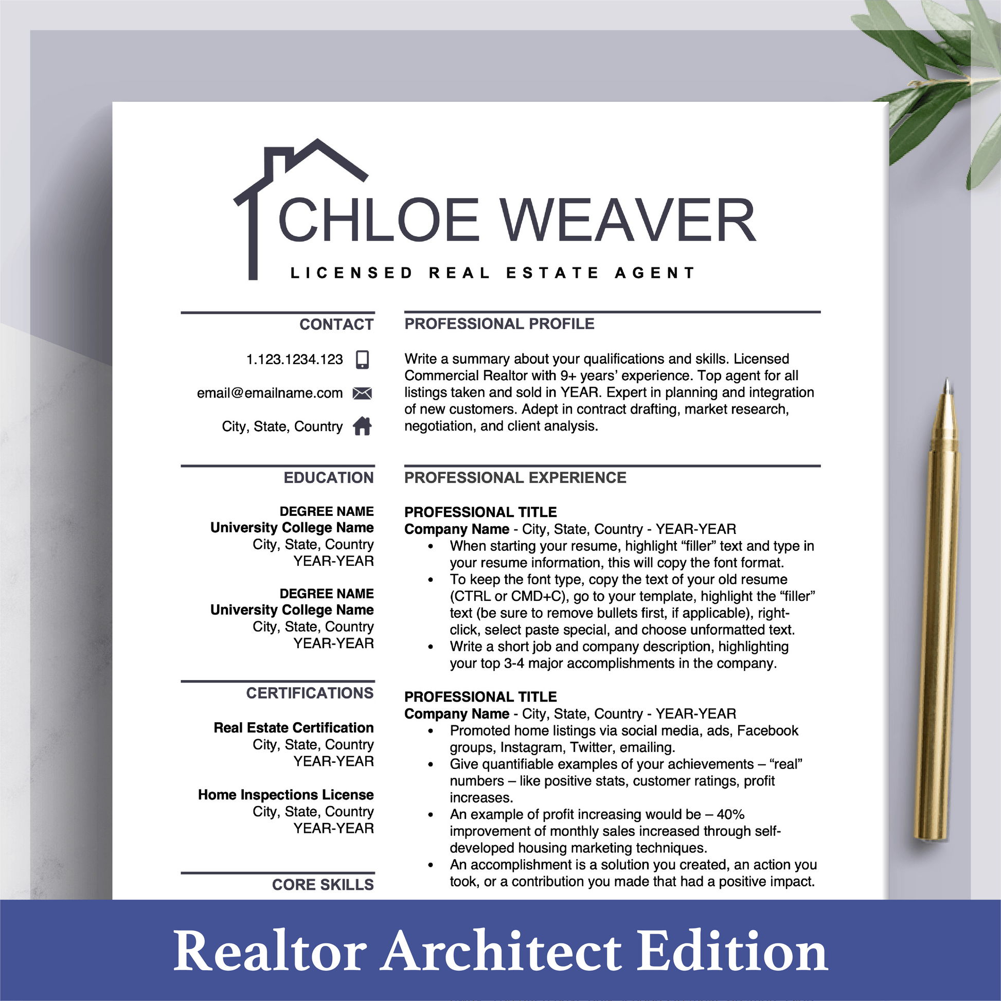Real Estate Agent Resume | Realtor CV Resumes | Free Cover Letter - The Art of Resume