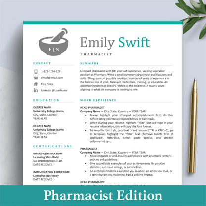 Plantilla de farmacia Plantilla de farmacia