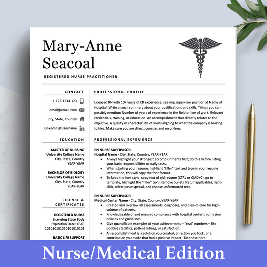 Nurse Student CV Resume Builder | Doctor CV with Resume Writing Guide (FREE)