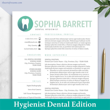 Currículums del dentista | Higienista | CV de asistente dental | CV profesionales