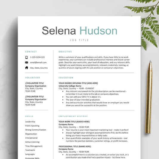 The Art of Resume Template Design | Student Resume Template Design Bundle Instant Download