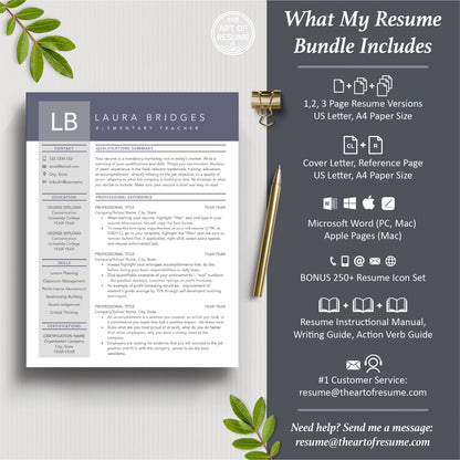 Professional Resume | Teacher Resume Templates | Free Resume Writing Guide - The Art of Resume