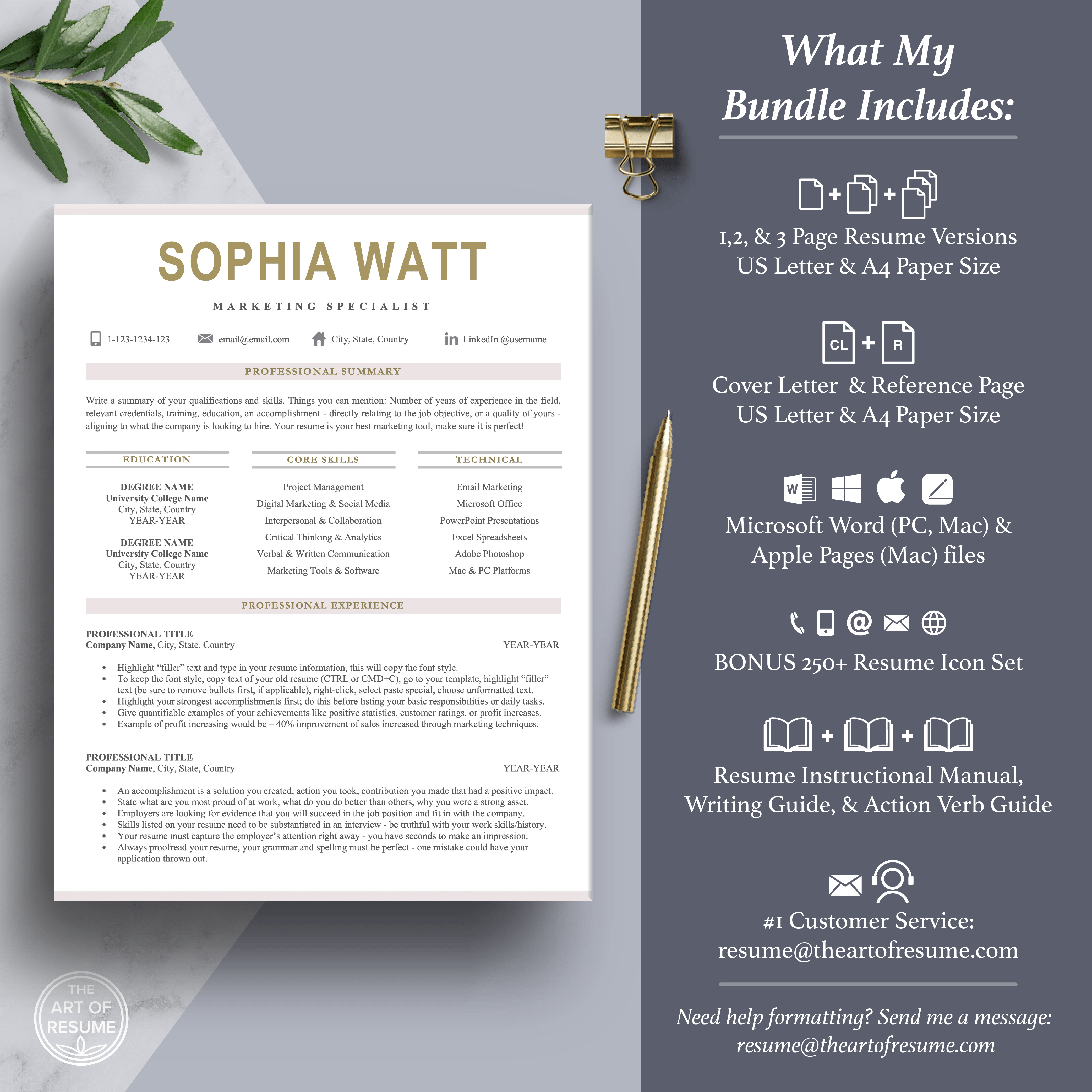 Cv Paper Example Modern Resume Designs, Professional CV Templates (It's Easy!) – The Art ...