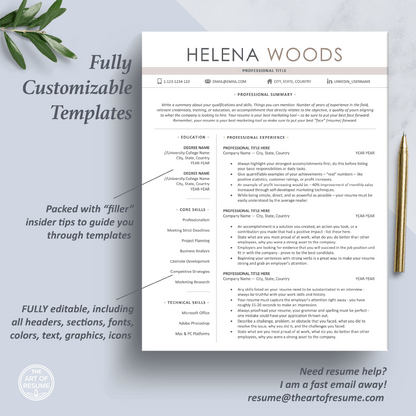 Simple Professional Resume Template | Resume Writing Guide - The Art of Resume