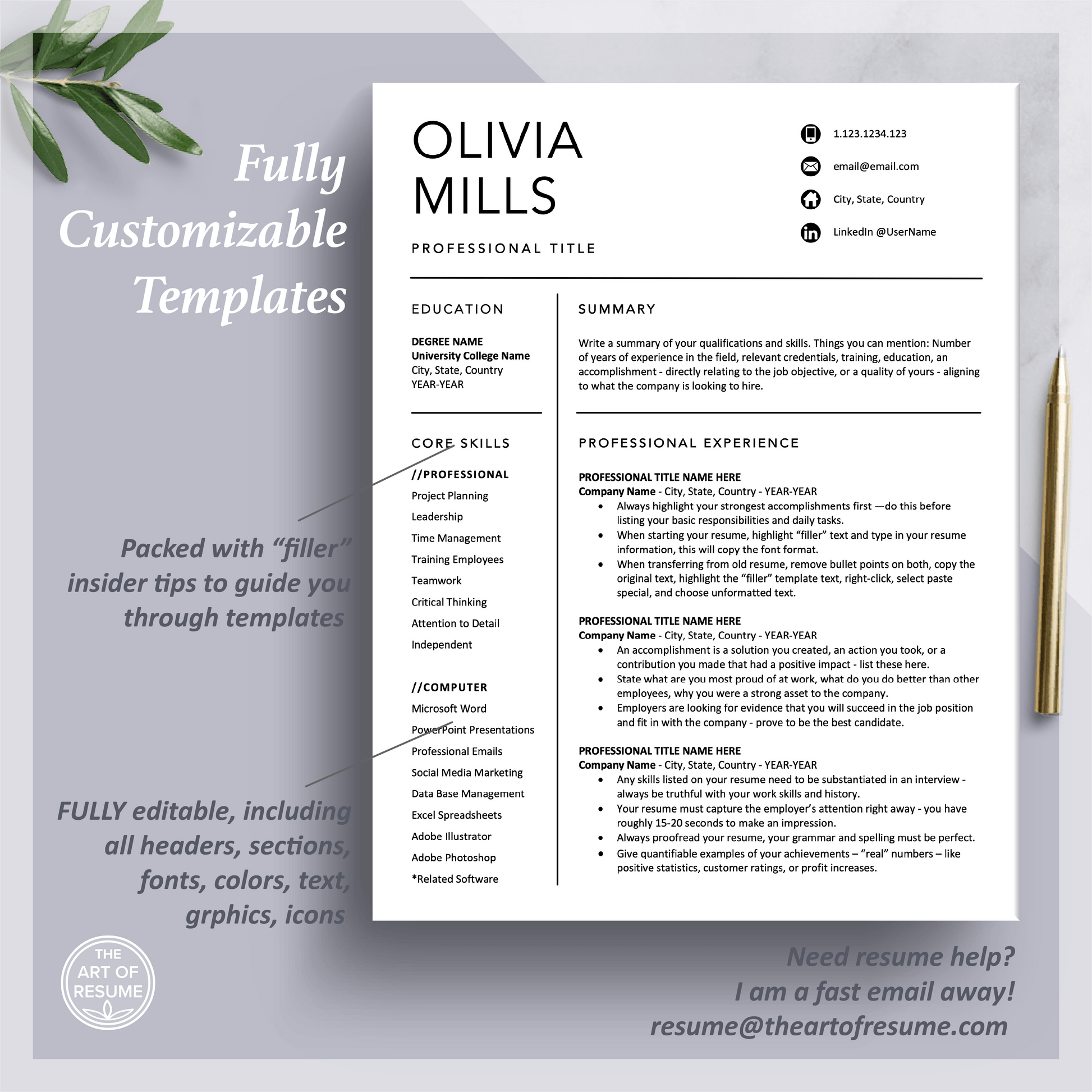 Basic Resume Templates Sample Resumes And CVs By Industry | Resumod