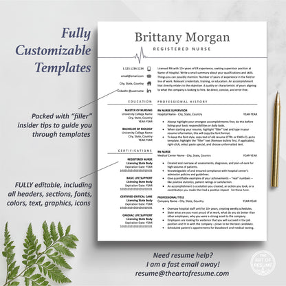 The Art of Resume Templates | One Page Nurse Medical Doctor Resume CV Design Template Maker | Curriculum Vitae