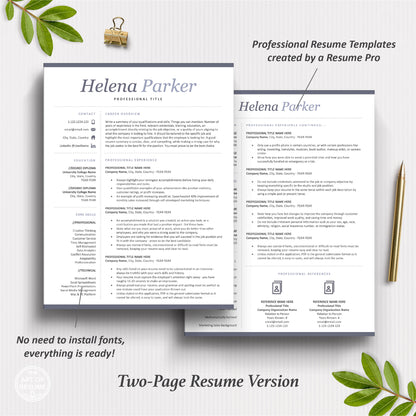 The Art of Resume Templates | Two Page Modern Executive Resume CV Template | Curriculum Vitae
