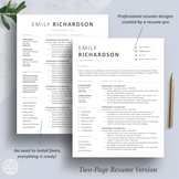 Simple Resume Template | Modern Curriculum Vitae | Executive CV Templa ...